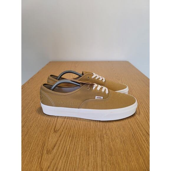 Vans Authentic low top skate shoes gold mustard peace sustainable sz 9 ecotheory - Picture 3 of 7